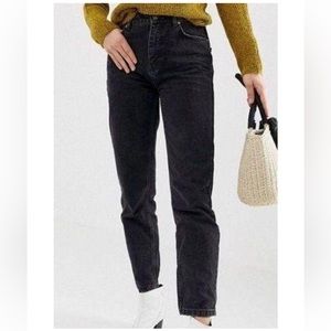 Free people black mom jeans